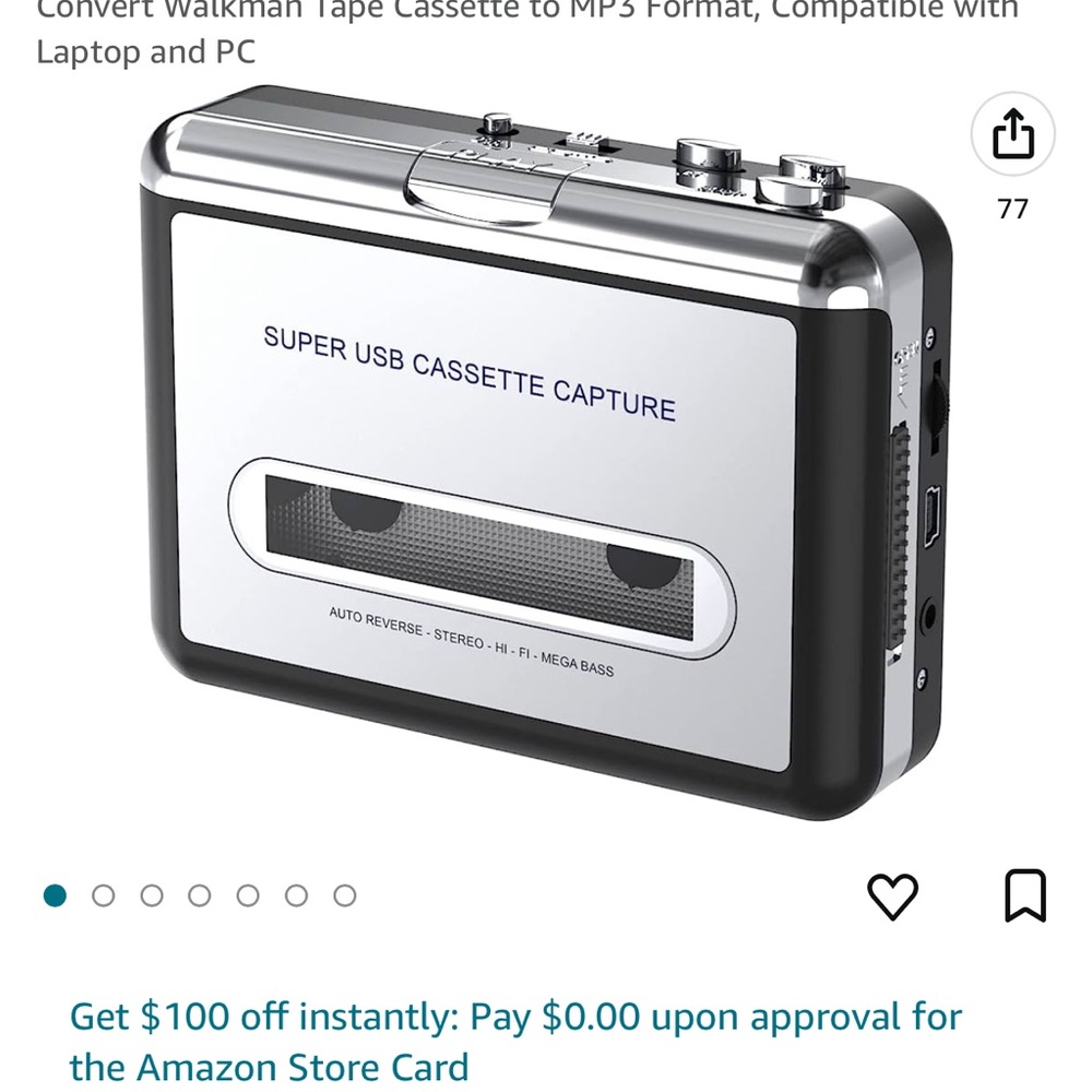 Ezcap218SP Portable USB Cassette to MP3 Converter